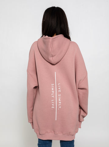 HOODIE  Oversize Simply Live in Powder Pink
