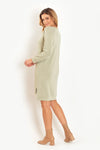 Pistachio comfortable dress with pockets