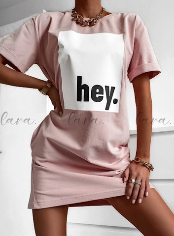 Long Pink T-shirt/dress -HEY