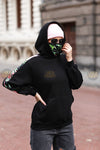 HOODIE with built in floral face mask