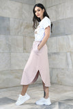 LOOSE MIDI SPORTS SKIRT in Pink